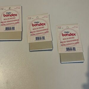 Wright's Bondex Iron-On Patches 3 packages with 8 patches in each.